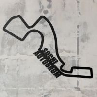 Sochi Autodrom Racing Circuit Wall Art on a Rustic Grey Wall
