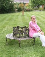 Scale Shot of Solid Antique Gold "Royale" Aluminium Full Tree Guard & Bench