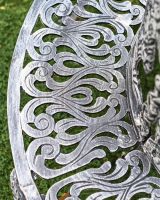 Close-Up of Seat Pattern for Solid Antique Silver "Royale" Aluminium Full Tree Guard & Bench Close-Up of Seat Pattern for Solid Antique Silver "Royale" Aluminium Full Tree Guard & Bench