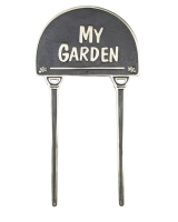 Solid Brass and Black "My Garden" Lawn Sign