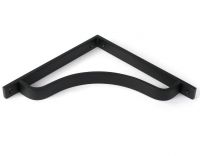 Solid Brass Black Shelf Bracket - 200mm x 200mm in Situ