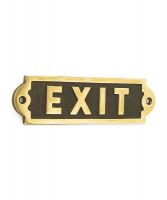 "Exit"Sign Created From Solid Brass