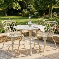 Solid Cream "Ascott" Two Seater Dining Set digital illustration dressed table