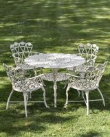 Solid Cream "Wootton House" Four Seat Dining Set in Situ