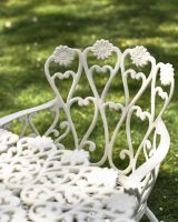 Close-Up of Backrest for Solid Cream "Wootton House" Four Seat Dining Set