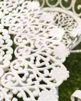 Close-Up of Table Pattern on Solid Cream "Wootton House" Four Seat Dining Set