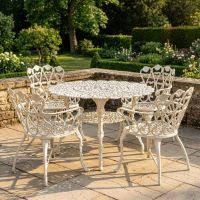 Solid Cream "Wootton House" Four Seat Dining Set digital illustration