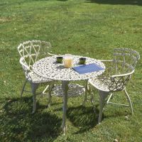 Solid Cream "Ascott" Two Seater Dining Set in Situ