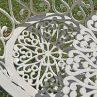 Close-Up of Chair Seat for Solid Cream "Ascott" Two Seater Dining Set