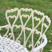 Close-Up of Chair Backrest for Solid Cream "Edworth Manor" Four Seater Dining Set