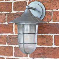 "South Shore" Top Fix Wall Lantern Finished in a Silver Finish