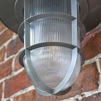 Close-up of the Nautical Glass in the Wall Light