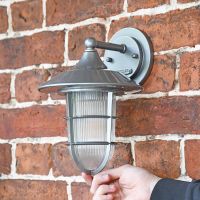 "South Shore" Silver Standard Top Fix Wall Lantern to Scale "South Shore" Silver Standard Top Fix Wall Lantern to Scale