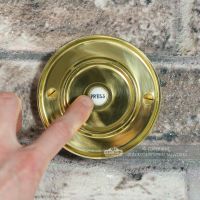 Sovereign Park Polished Brass Classic Bell Push Scale