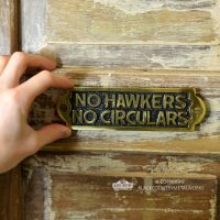 "No Hawkers No Circulars" Sign to Scale
