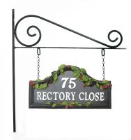 Hand painted Bramble House Sign on Wall Mounted Bracket Hand painted Bramble House Sign on Wall Mounted Bracket