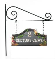Flower Fairy Hand Painted House Sign on all Mounted Bracket Flower Fairy Hand Painted House Sign on all Mounted Bracket