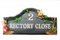 Hand Painted Flower Fairy House Name Sign