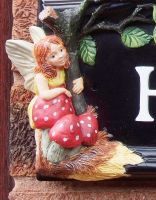 Hand Painted Flower Fairy House Name Sign