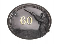 Game season house sign in a bronze finish