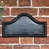 Blank House plaque finished in black Blank House plaque finished in black