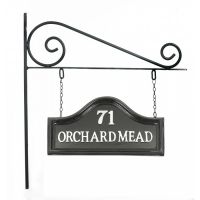 Double Sided Classic Black House Name Sign