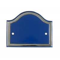 Blank Blue & Chrome Arched Number Sign