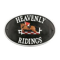 "Show Jumper" Cast Iron Oval Sign  "Show Jumper" Cast Iron Oval Sign