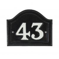 Cast Iron Arched House Number Sign