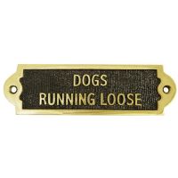 Dogs running loose sign Dogs running loose sign