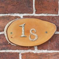 Natural Hard Wood Rustic House Number Sign - 18 Natural Hard Wood Rustic House Number Sign - 18