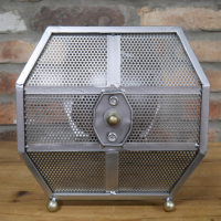 View of the Side of the Wings on the Spaceship Silver Mantel Clock