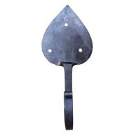 Spade Design Wrought Iron Coat Hook