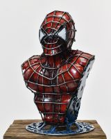 Recycled Metal Parts "Parker" Superhero Sculpture 