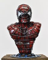 Recycled Metal Parts "Parker" Superhero Sculpture 