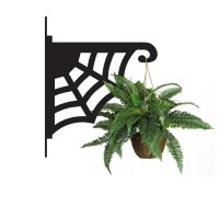 Spider Web Heavy Duty Hanging Basket Bracket Holding a Flower Basket