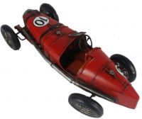 Vintage Red Sports Car Replica Ornament Top View