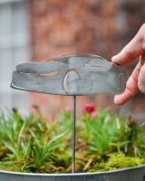 Sports Car Artistic Plant Pot Spike - Set of Two with hand in shot for scale Sports Car Artistic Plant Pot Spike - Set of Two with hand in shot for scale