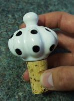 "Dotted Dombol" Ceramic Wine Stoppers "Dotted Dombol" Ceramic Wine Stoppers