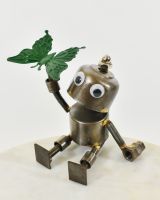 "Sprocket" the Upcycled Metal Home Ornament green
