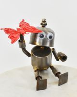 "Sprocket" the Upcycled Metal Home Ornament red