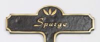 Spurge Brass Garden Plant Sign