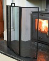 Close-Up of Square Simplistic Contemporary Three Fold Fireguard