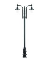 Black St Marlo Double Headed Lamp Post