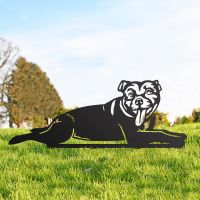 Staffordshire Bull Terrier Silhouette in Situ in a Field Staffordshire Bull Terrier Silhouette in Situ in a Field