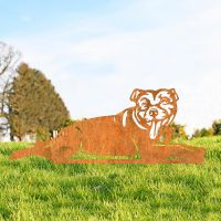 Staffordshire Bull Terrier Silhouette in Situ in a Field