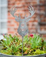Stag Head Artistic Plant Pot Spike - Set of Two