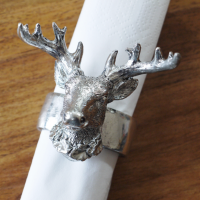 Stag Napkin Ring Holder In Use Stag Napkin Ring Holder In Use