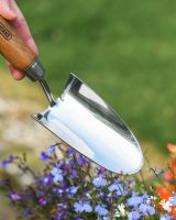 Close Up Of Stainless Steel Hand Trowel 