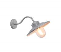Stainless Steel Contemporary Curved Bracket Outdoor Wall Light